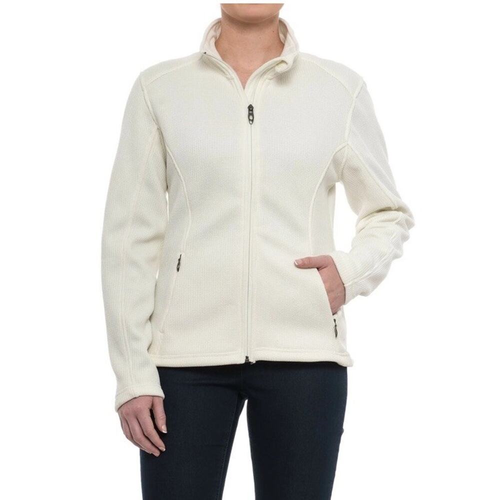 Polar King Key Marmaton Women's Super Soft Fleece Lined Active Jacket Ivory 2XL